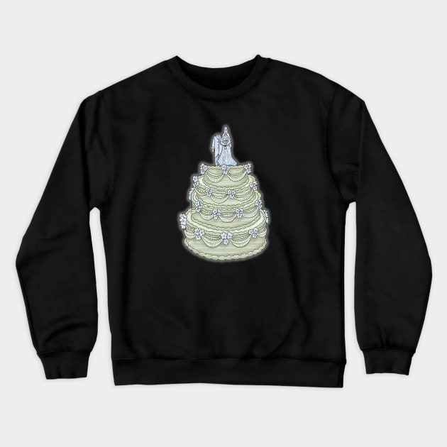 Haunted Wedding Cake Crewneck Sweatshirt by tesiamarieart